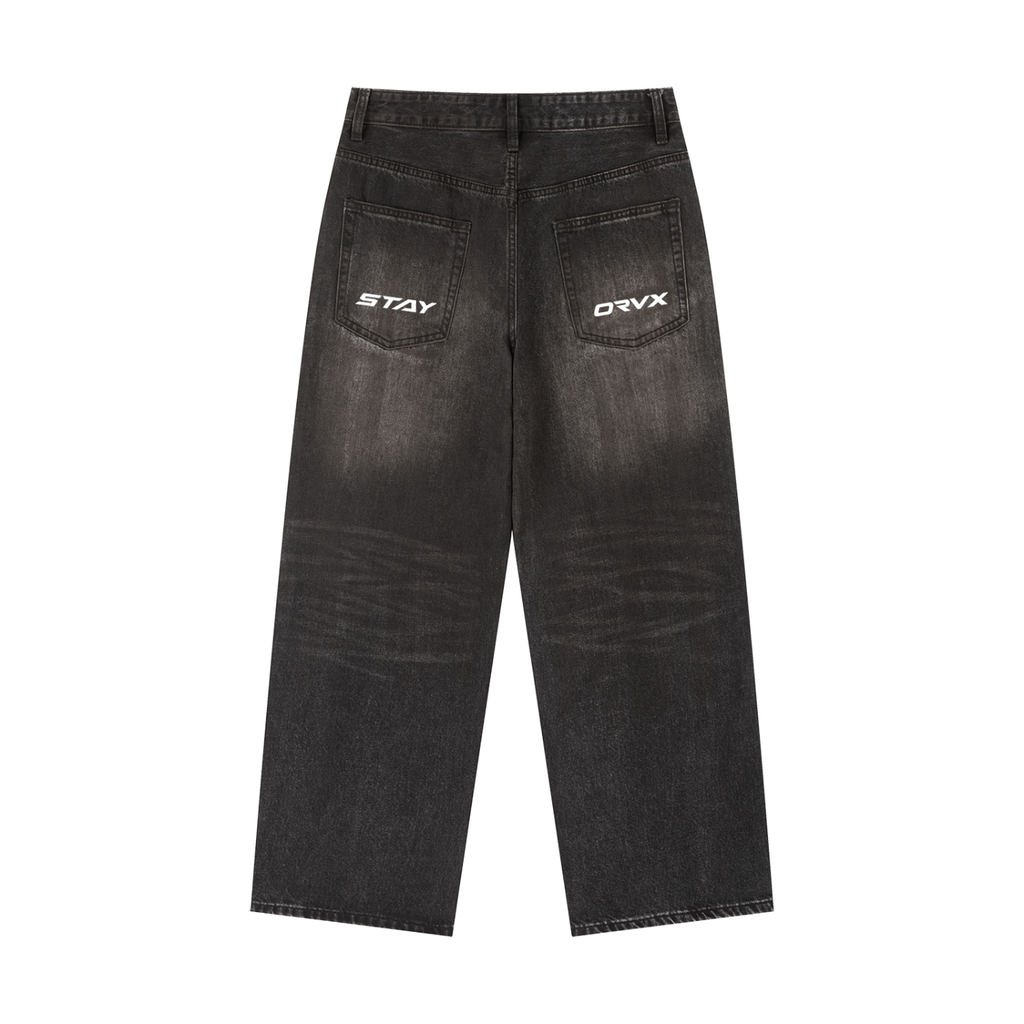 ORVX Vintage Wash Baggy Jeans